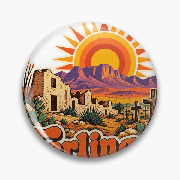 Item preview, Terlingua Texas Travel Souvenir - Retro Illustration designed and sold by VisualArtsOasis.