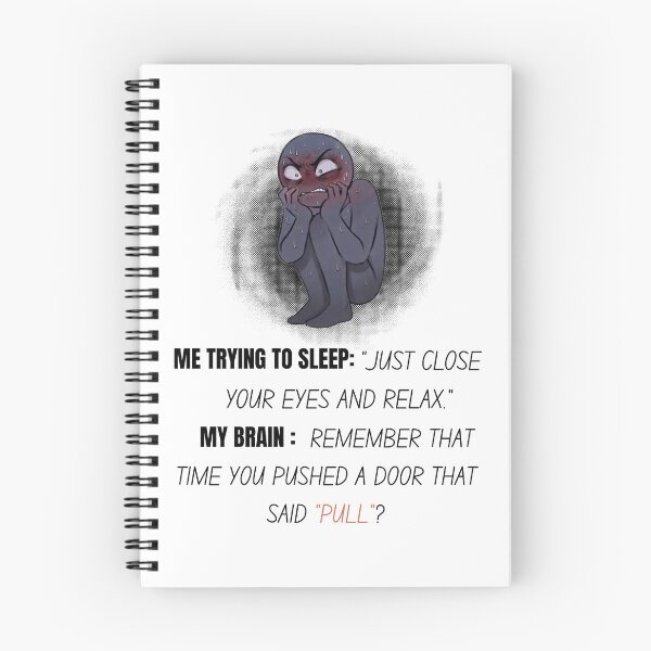 Item preview, Funny Overthinking Before Sleep Cartoon designed and sold by Specialdesign10.