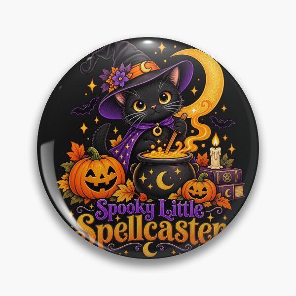 Item preview, Spooky Little Spellcaster Black Cat Witch Halloween Shirt – Cute Witchcore Pumpkin Potion designed and sold by Sanika arts .