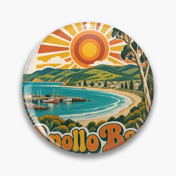 Item preview, Apollo Bay Australia Travel Souvenir - Retro Illustration designed and sold by VisualArtsOasis.