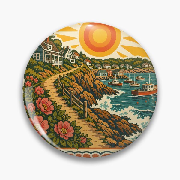 Item preview, Ogunquit Maine Travel Souvenir - Retro Illustration designed and sold by VisualArtsOasis.