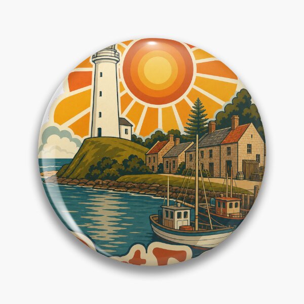 Item preview, Port Fairy Australia Travel Souvenir - Retro Illustration designed and sold by VisualArtsOasis.