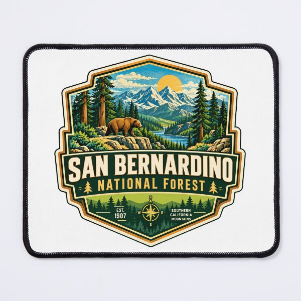 Item preview, San Bernardino National Forest Southern California Mountains Bear Nature Lover designed and sold by JasonStars123.