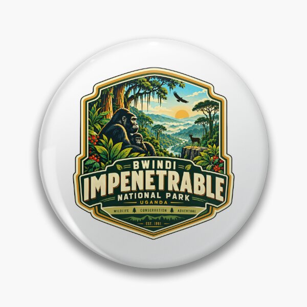 Item preview, Bwindi Impenetrable National Park Uganda Wildlife Conservation Adventure Est. 1991 Gorilla Trekking Traveler Souvenir designed and sold by kristyparkStar3.