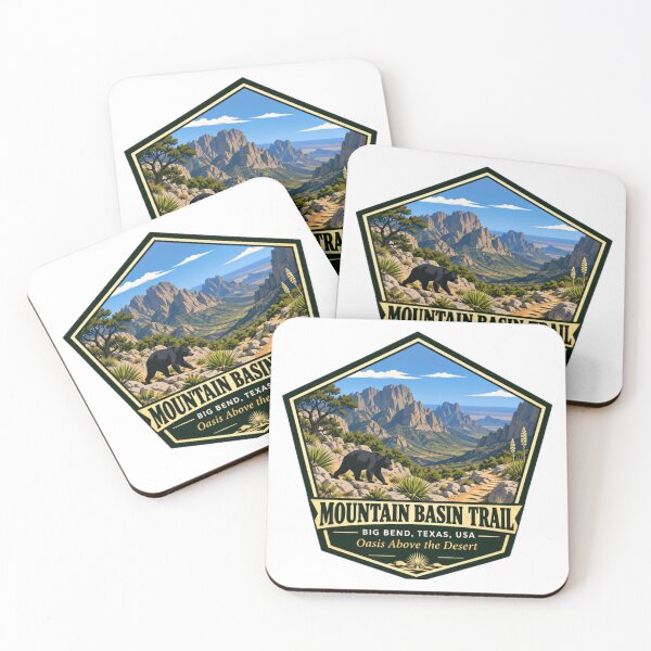 Item preview, Mountain Basin Trail Big Bend Texas USA Oasis Above The Desert National Park Hiking Traveler designed and sold by JonesFlora2025.
