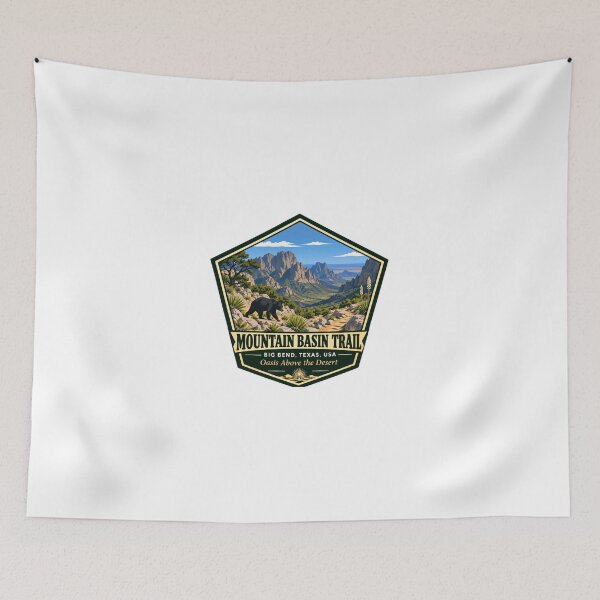 Item preview, Mountain Basin Trail Big Bend Texas USA Oasis Above The Desert National Park Hiking Traveler designed and sold by JonesFlora2025.