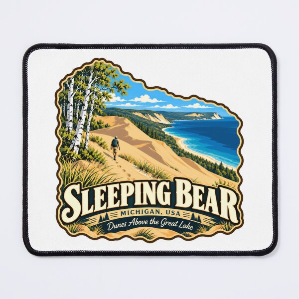 Item preview, Sleeping Bear Michigan USA Dunes Above The Great Lake National Lakeshore Travel Explorer designed and sold by NightGlyph.