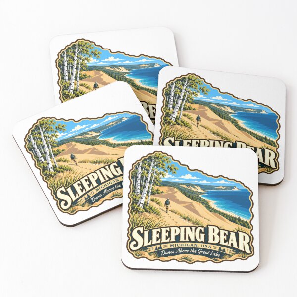 Item preview, Sleeping Bear Michigan USA Dunes Above The Great Lake National Lakeshore Travel Explorer designed and sold by NightGlyph.