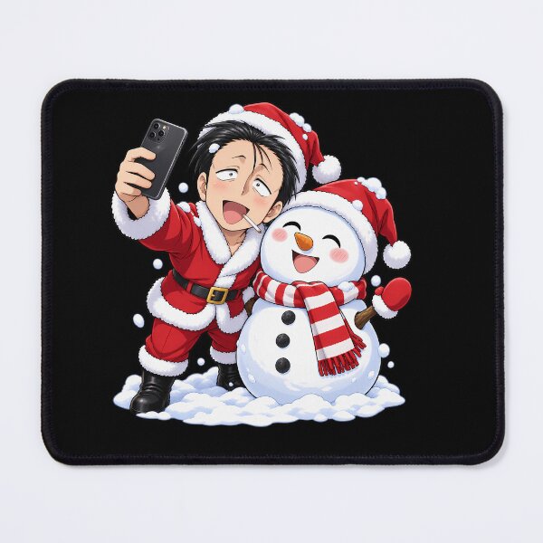 Item preview, Sasaki Smoking Behind the Supermarket with You Christmas Snowman Selfie designed and sold by mildaclairmo.