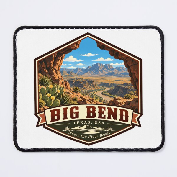 Item preview, Big Bend Texas USA Where The River Bends National Park Travel Hiking designed and sold by NightGlyph.