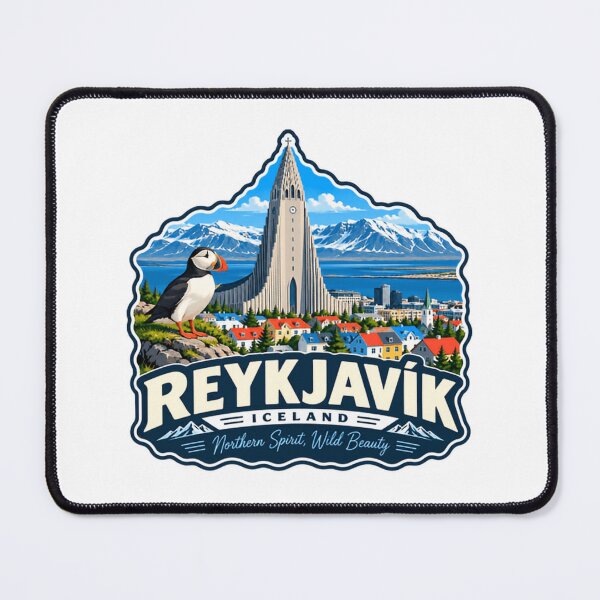 Item preview, Reykjavik Iceland Hallgrimskirkja Puffin Travel Souvenir Northern Spirit, Wild Beauty designed and sold by NeedForParks.