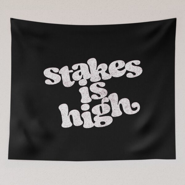 Item preview, Stakes Is High Retro Psychedelic Typography designed and sold by Fibi-studio.