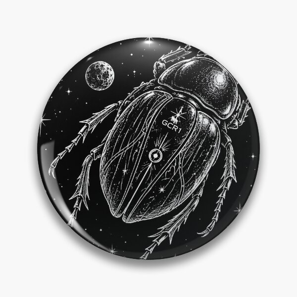 Item preview, GCR1 Cosmic Orbit Beetle – Monochrome Space Doodle Insect Art designed and sold by GCR1.