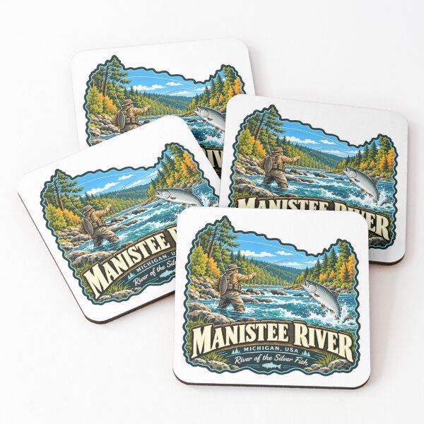 Item preview, Manistee River Michigan Usa Fly Fishing Angler River Of The Silver Fish designed and sold by JonesFlora2025.