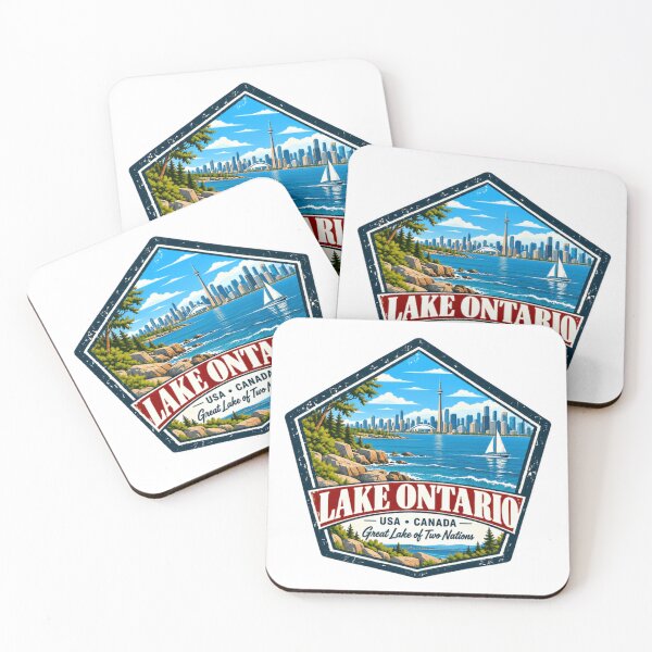 Item preview, Lake Ontario USA Canada Great Lake Of Two Nations Travel Souvenir Great Lakes North America designed and sold by JonesFlora2025.