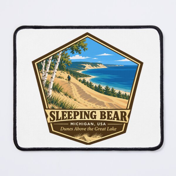 Item preview, Sleeping Bear Michigan USA Dunes Above The Great Lake National Lakeshore Travel Tourist designed and sold by NightGlyph.