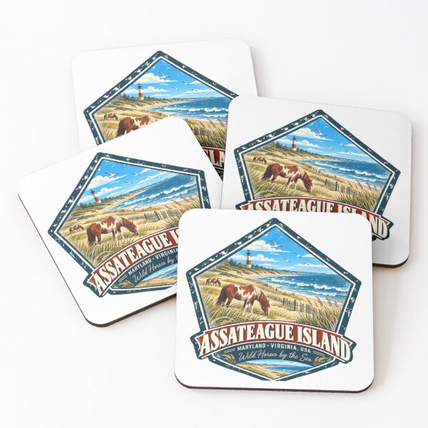 Item preview, Assateague Island Maryland Virginia Usa Wild Horses By The Sea Beach Travel Lighthouse designed and sold by JonesFlora2025.