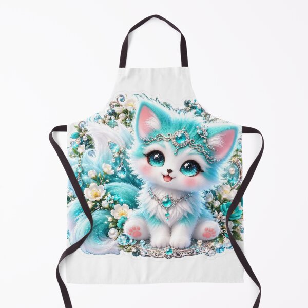 Item preview, Magical Turquoise Kawaii Kitsune designed and sold by kawaiiaianimals.
