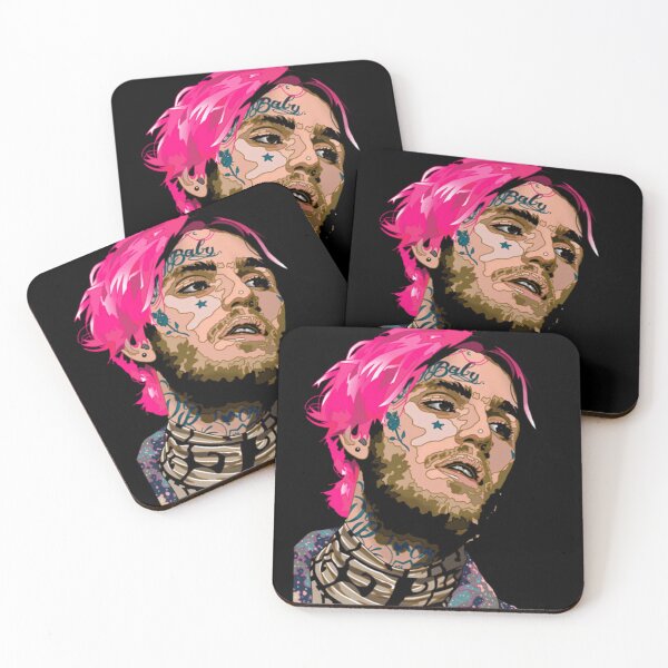 Item preview, Lil Peep Portrait with Pink Hair Illustration designed and sold by Fibi-studio.