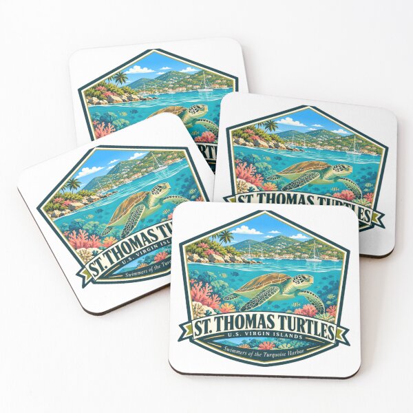 Item preview, St. Thomas Turtles U.S. Virgin Islands Swimmers Of The Turquoise Harbor Vacation Souvenir designed and sold by NeedForParks.