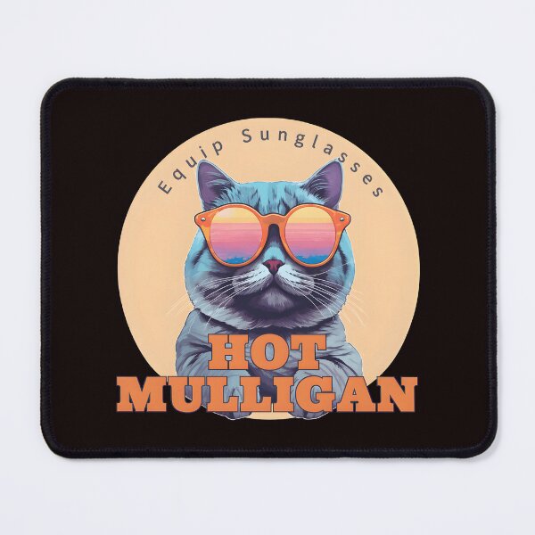 Item preview, Hot Mulligan Cat Sunglasses Retro Sunset Cool designed and sold by OddCanvasArt.