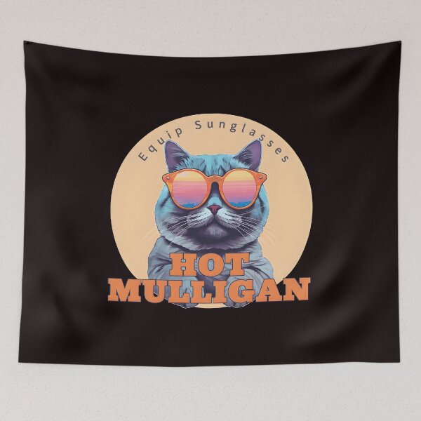 Item preview, Hot Mulligan Cat Sunglasses Retro Sunset Cool designed and sold by OddCanvasArt.
