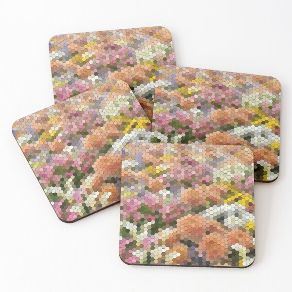 Item preview, Flower Garden in Hexagon Mosaic designed and sold by ImpostoreArt.