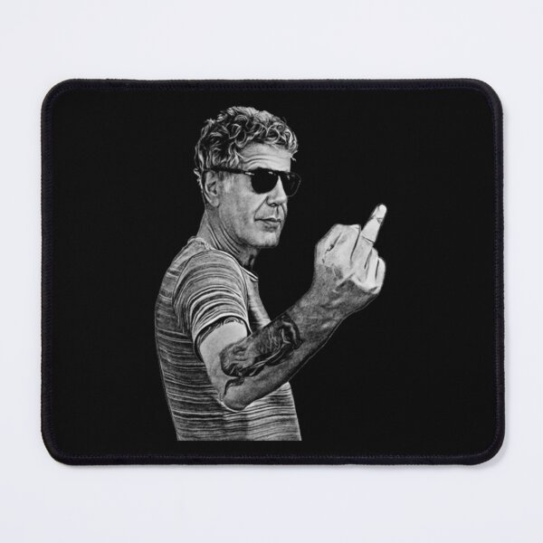 Item preview, Anthony Bourdain Giving the Middle Finger Illustration designed and sold by Fibi-studio.
