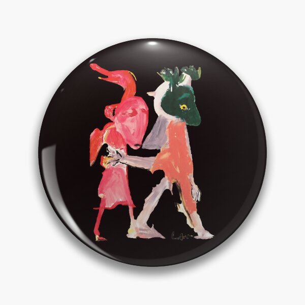 Item preview, Abstract Dancer Creatures Pink Green Art designed and sold by OddCanvasArt.