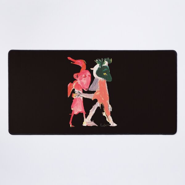 Item preview, Abstract Dancer Creatures Pink Green Art designed and sold by OddCanvasArt.