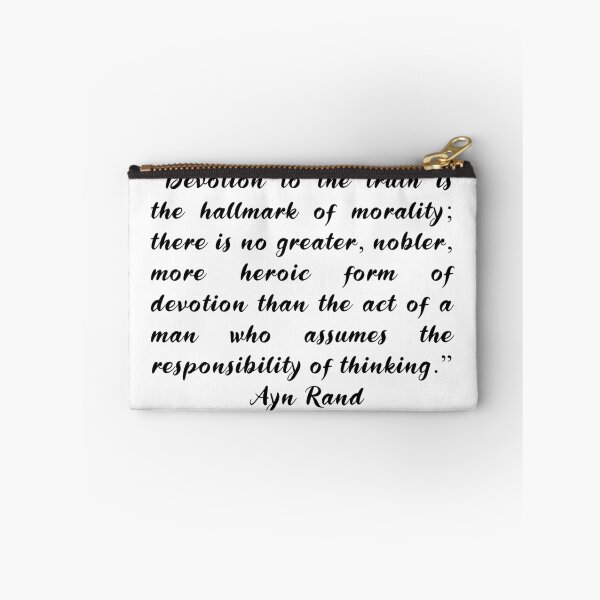 Aperçu de l'œuvre Dévouement à la vérité - Citation d'Ayn Rand créée et vendue par 4ever-Undaunted.