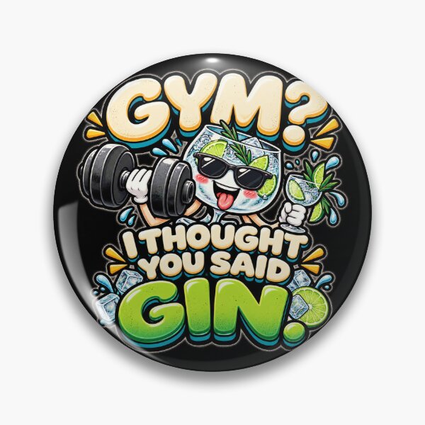 Item preview, Gym I Thought You Said Gin Funny Fitness designed and sold by THAT-ONE-TEE.