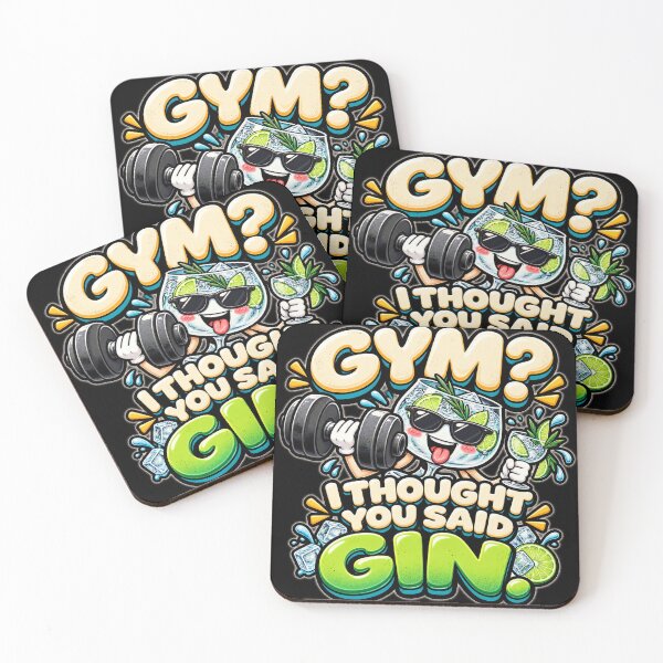Item preview, Gym I Thought You Said Gin Funny Fitness designed and sold by THAT-ONE-TEE.
