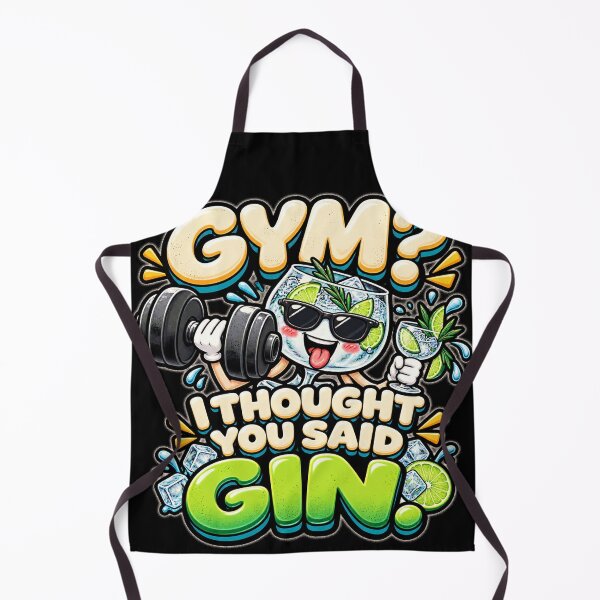 Item preview, Gym I Thought You Said Gin Funny Fitness designed and sold by THAT-ONE-TEE.