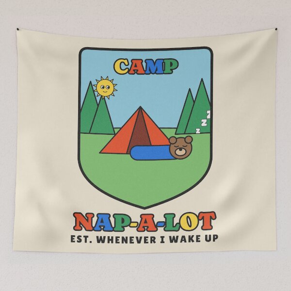 Item preview, Camp Nap-a-lot Funny Bear Camping Nap designed and sold by somebasic.