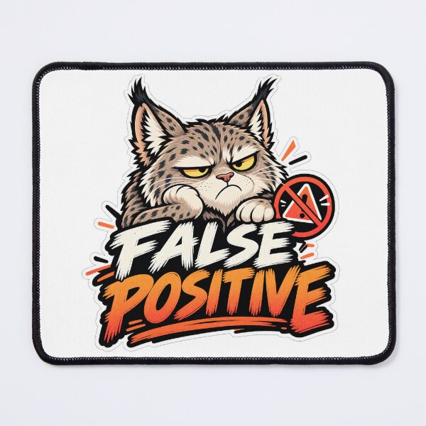 Item preview, False Positive Lynx – Funny SOC Analyst Cybersecurity Humor designed and sold by The Silly Grumpy Society.