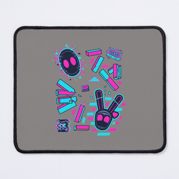 Item preview, Neon Bunny V-Sign Mask Retro Gamer Tee-42 designed and sold by EmoryGBurke.