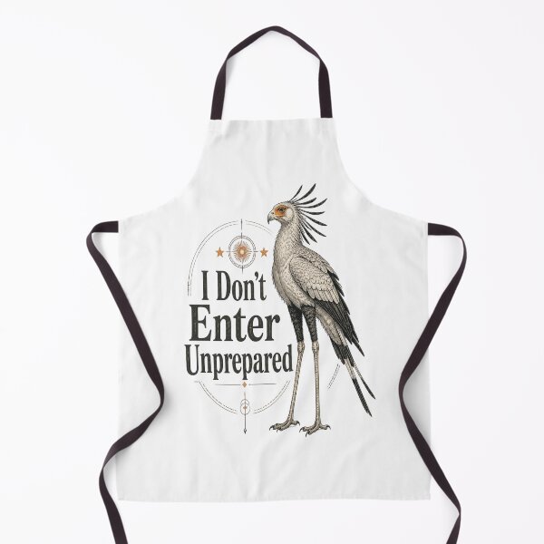 Item preview, Secretarybird Shirt - I Don't Enter Unprepared - Occult Naturalist Halloween Bird Tee - African Raptor Gothic Apparel designed and sold by Max Store.