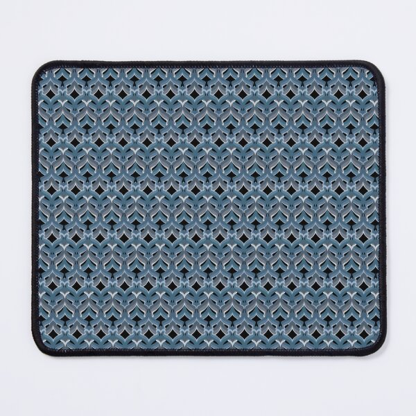 Item preview, Abstract oriental ethnic pattern ornament blue gray black designed and sold by fuzzyfox.