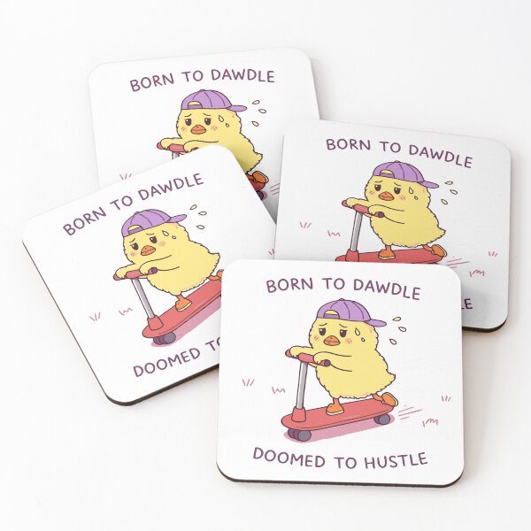 Item preview, Born To Dawdle Duck On Scooter Poster designed and sold by Matinez Pink.