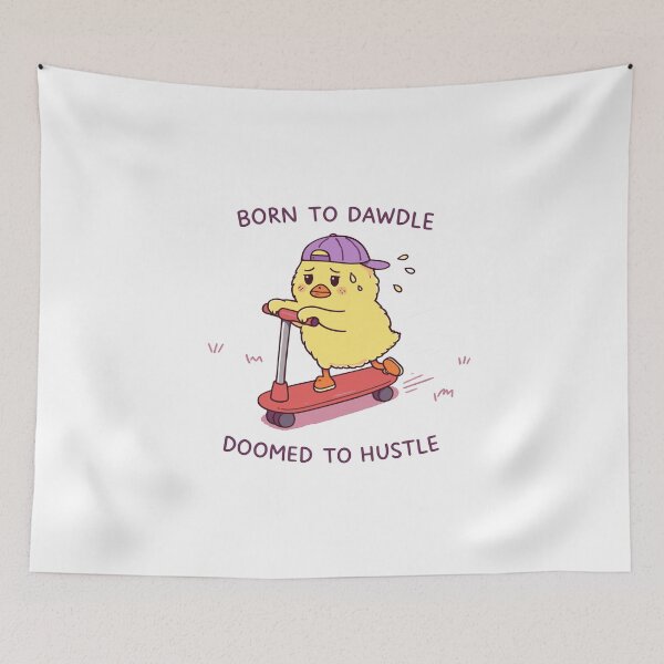 Item preview, Born To Dawdle Duck On Scooter Poster designed and sold by Matinez Pink.