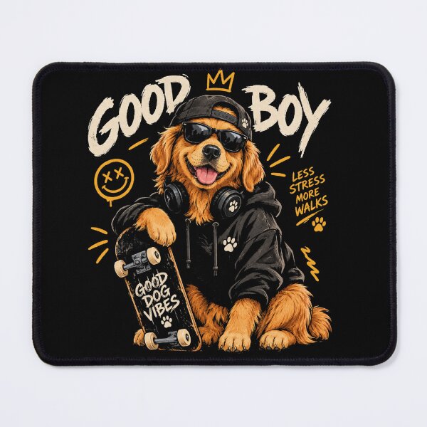 Item preview, Good Boy Skater Dog - Cool Golden Retriever Hoodie Sunglasses Skateboard designed and sold by GenZFashion000.
