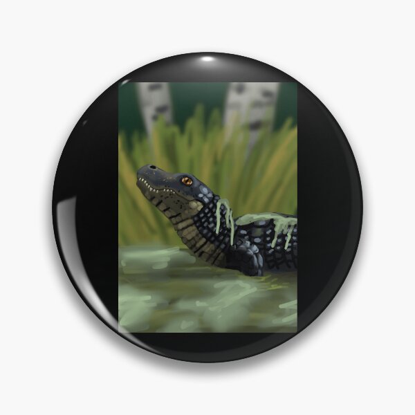 Item preview, American Alligator in Wetland Habitat Digital Illustration designed and sold by lcnsdjstrtrystd.