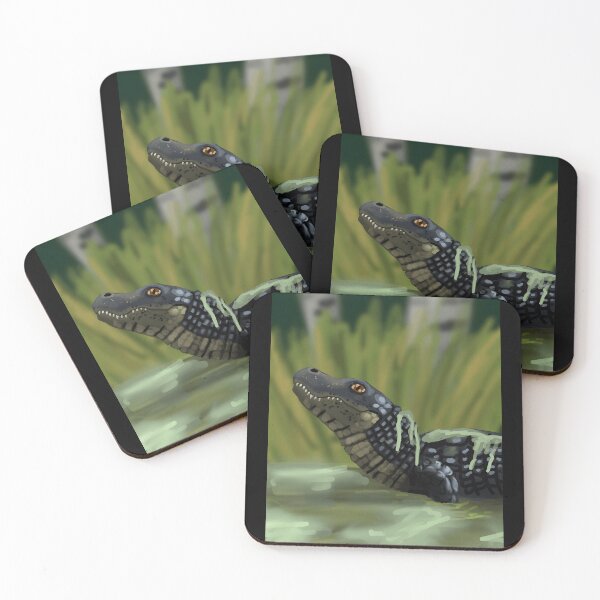 Item preview, American Alligator in Wetland Habitat Digital Illustration designed and sold by lcnsdjstrtrystd.