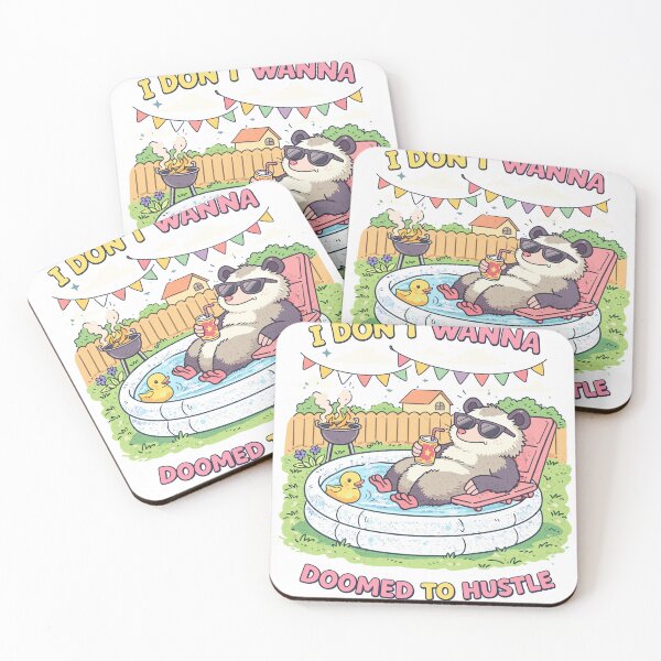 Item preview, I Don't Wanna Doomed To Hustle Opossum Poster designed and sold by Matinez Pink.