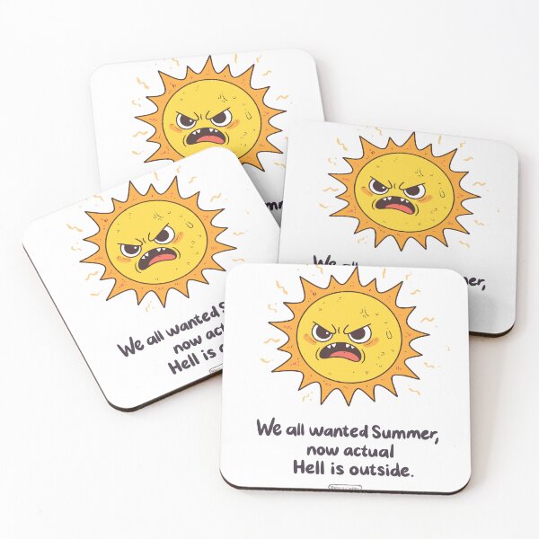 Item preview, Angry Sun Hell Is Outside Summer Poster designed and sold by Matinez Pink.