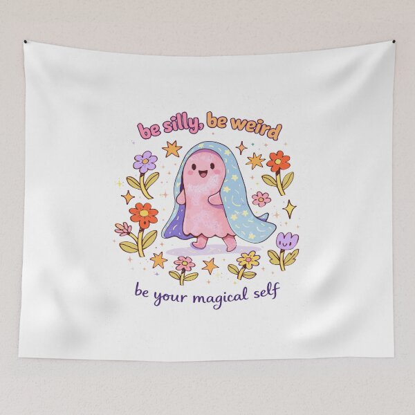 Item preview, Be Silly Be Weird Magical Ghost Poster designed and sold by Matinez Pink.