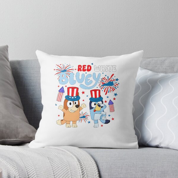 Item preview, Red White Bluey 4th of July Fireworks Dog designed and sold by Kleinpixel.