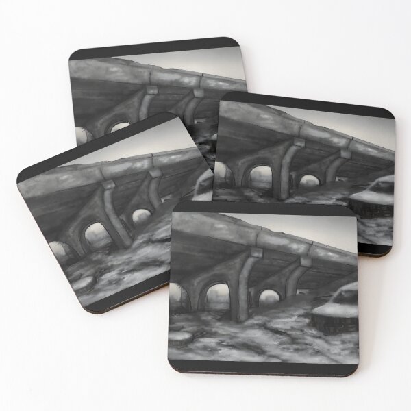 Item preview, Post Apocalyptic Ruins Landscape Illustration designed and sold by lcnsdjstrtrystd.