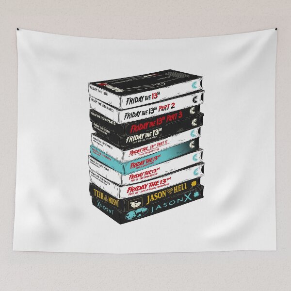 Item preview, Friday the 13th VHS stack designed and sold by TheUngrtflDead.